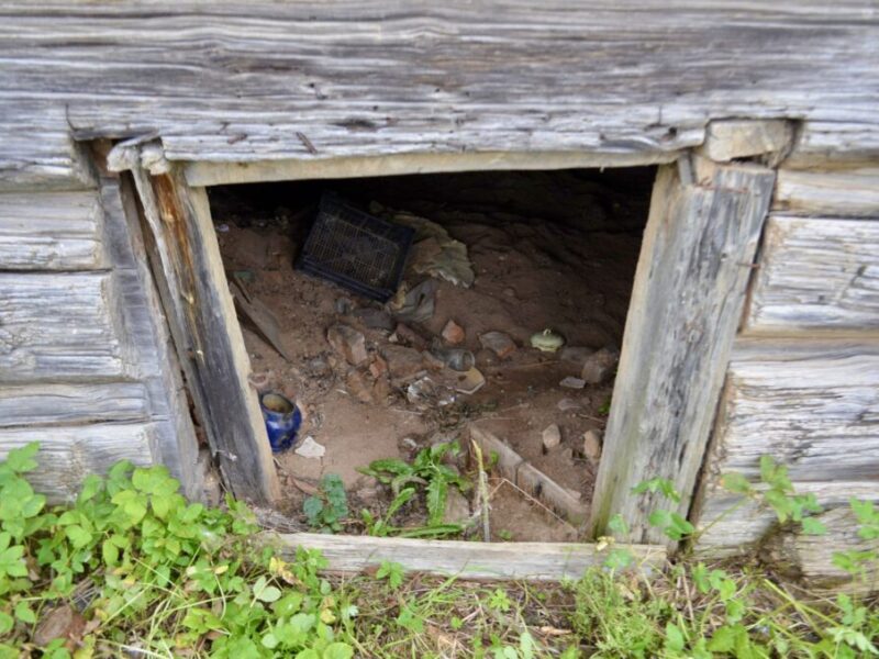 Фотография обследования разрушающегося дома лоцмана