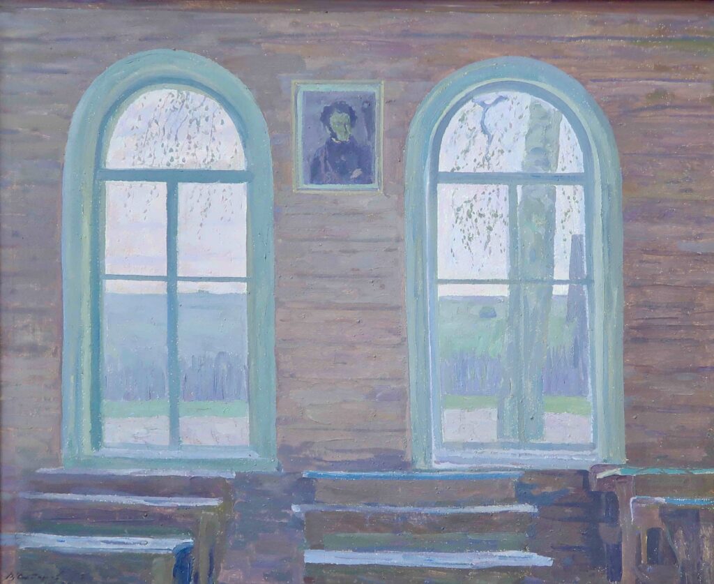 Картина В.М. Сидорова «Школа. Светлая ночь»