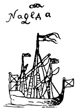 Дубель-шлюп «Надежда». Рисунок М. Шпанберга
