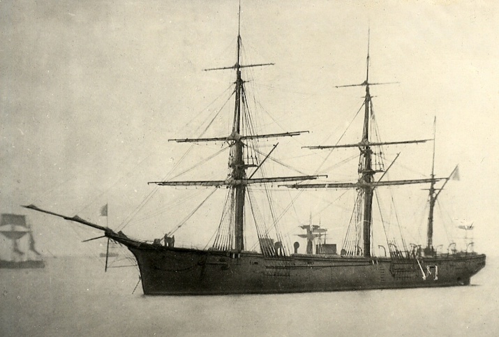 Корвет «Витязь». Фотография,1870-е г. 