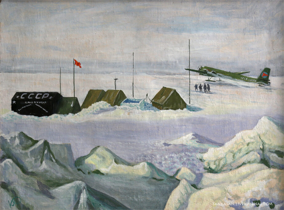«Северный полюс наш!» Константин Михаленко, холст, масло, 1937г.
