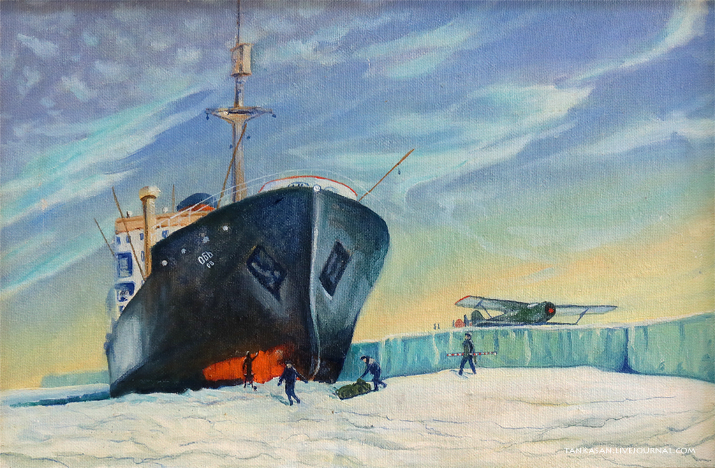 «Научная станция Антарктида» Константин Михаленко, холст, масло, 1958