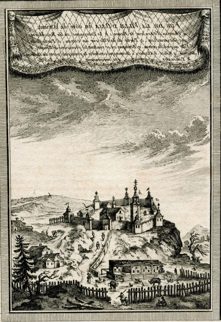 Гравюра 18 века «Вид пригородка Оса»