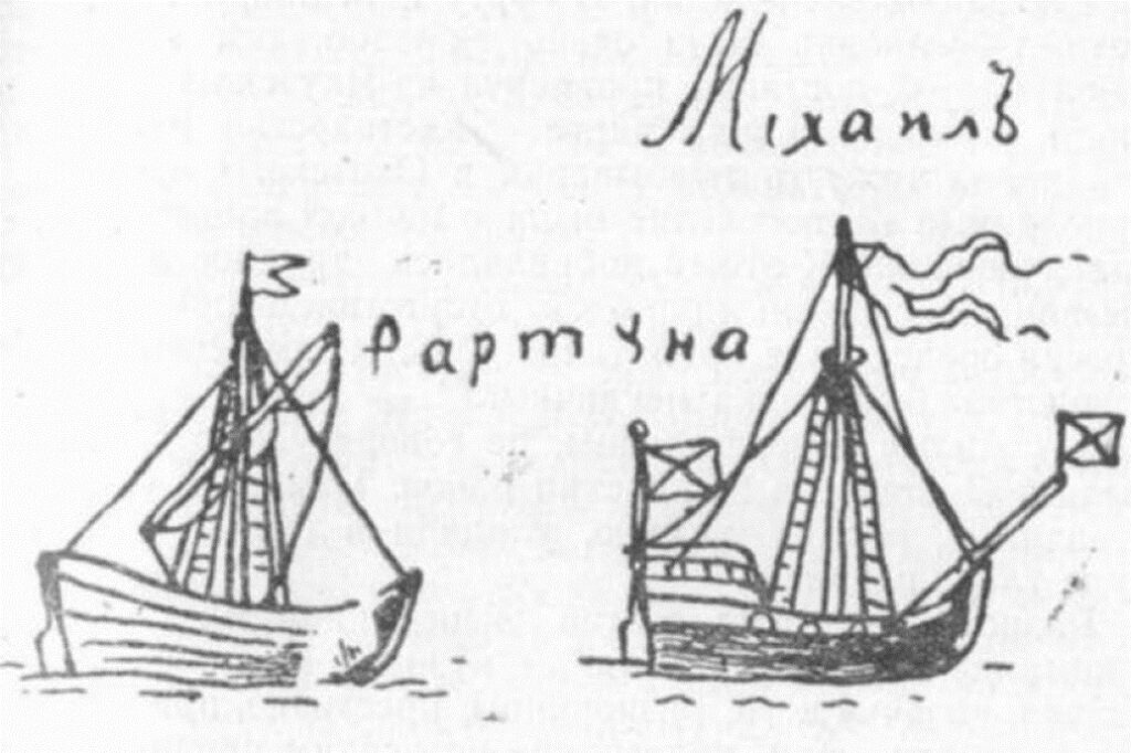 Шитик «Фортуна» июнь 1727г. Бот «Святой Гавриил» апрель-июль 1728г.