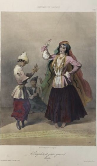 Гагарин Г.Г. Баядерка и юноша из Шемаха. Азейбарджан. 1845 год