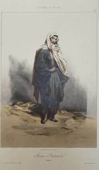 Гагарин Г.Г. Костюмы народов Кавказа. Дагестанская женщина. 1845 год