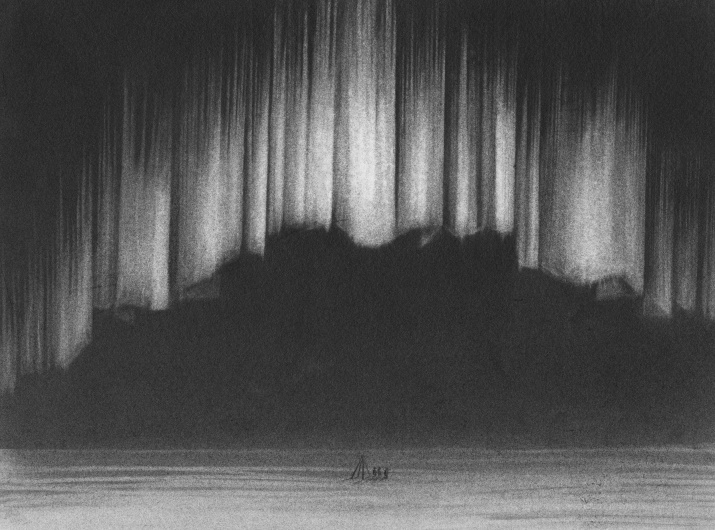 Карандашные рисунки Юргенса, изображающие полярное сияние, широкая публика впервые увидела в 2011 г. на выставке «Aurora Borealis»
