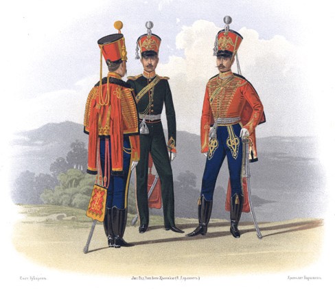 Офицеры лейб-гвардии гусарского полка. 1840-е годы