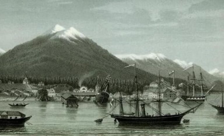 Суда Российско-американской компании в порту Новоархангельска, Аляска, начало XIX в.