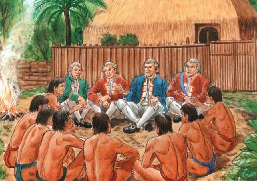 Встреча команды Джеймса Кука с индейцами