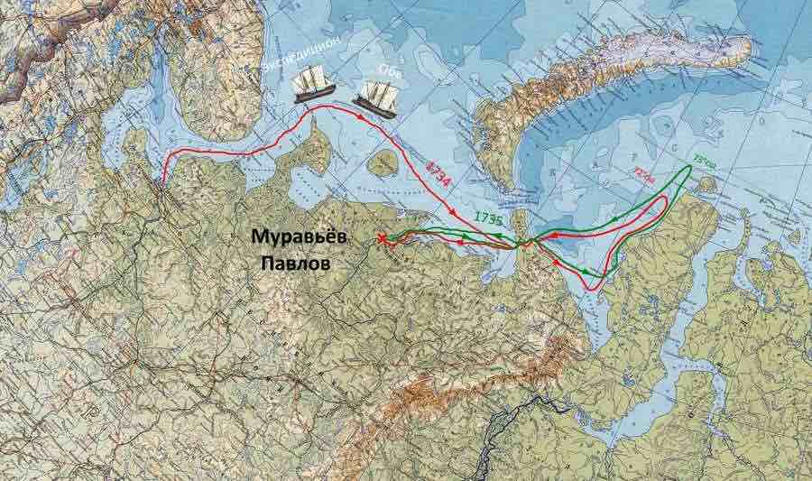 Карта Муравьёв, Павлов
